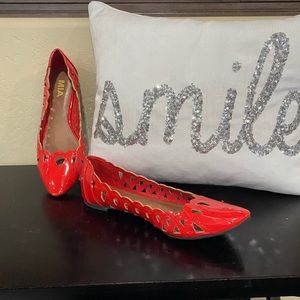 NWOT Red patent flats MIA sz 8